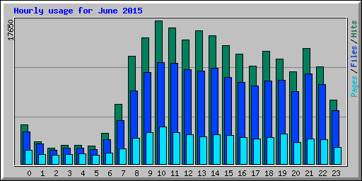 Hourly usage for June 2015