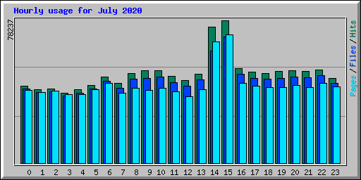 Hourly usage for July 2020