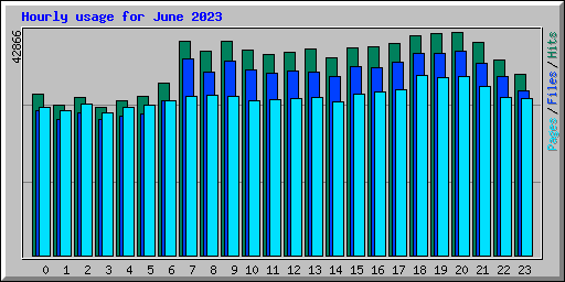 Hourly usage for June 2023