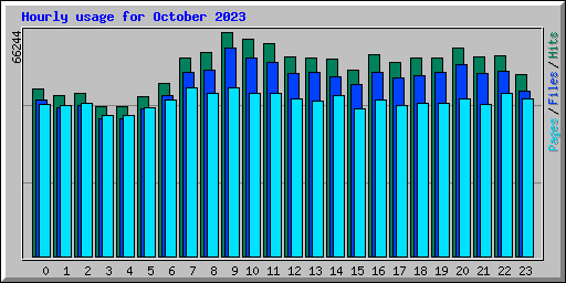 Hourly usage for October 2023